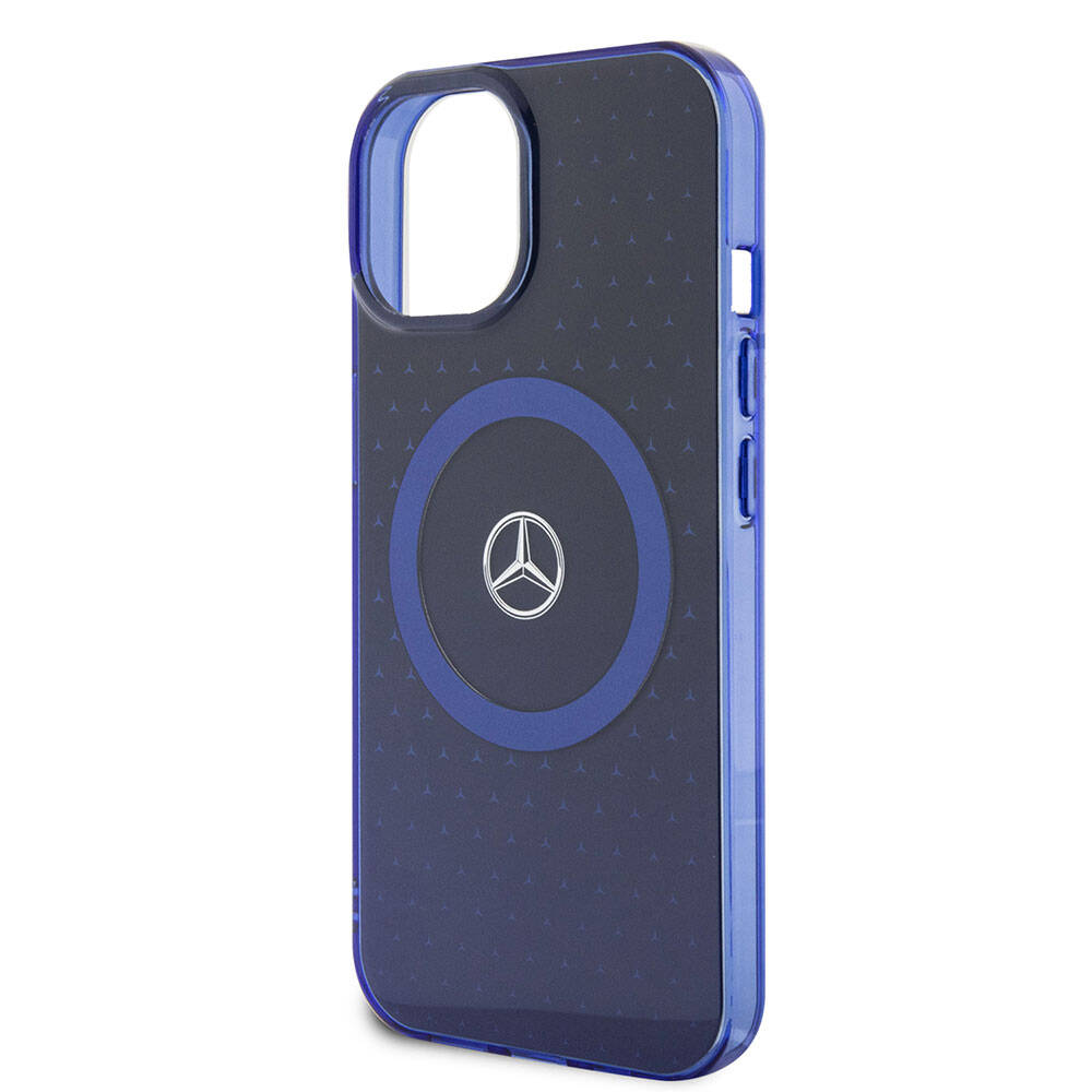 Mercedes Benz iPhone 15 Orjinal Lisanslı M-safe Şarj Özellikli Çift Katmanlı Mavi Yıldız Desenli Kılıf Mercedes Benz iPhone 15 Orjinal Lisanslı M-safe Şarj Özellikli Çift Katmanlı Mavi Yıldız Desenli Kılıf